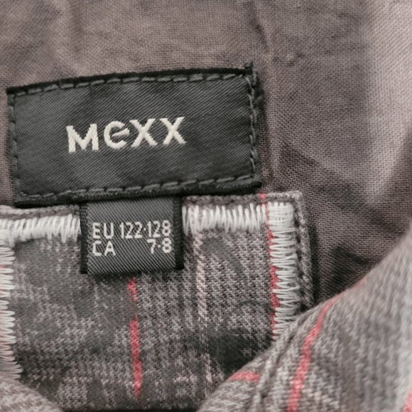 Mexx Girls Fall Winter Grey Plaid Long Jacket 7-8 Years 100% Cotton - Picture 4 of 7